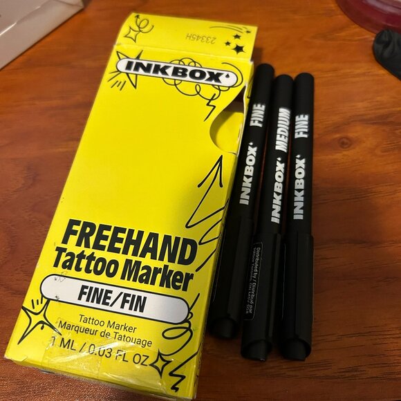 Inkbox Freehand Tattoo Markers Set of THREE Unused - 2 Fine 1 Medium - Picture 1 of 1